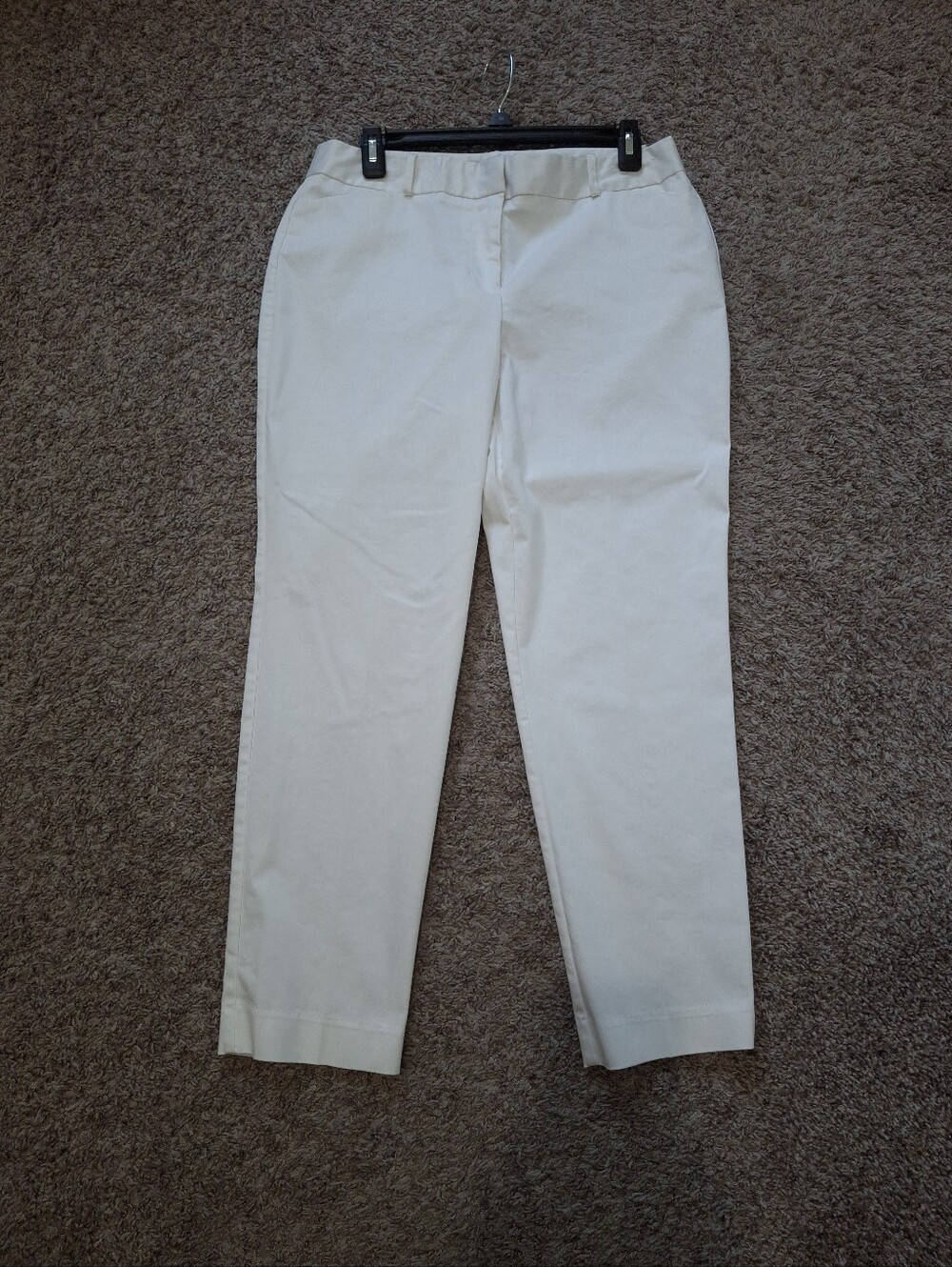 Liz Claiborne White  Emma Straight Ankle Pants Size 8